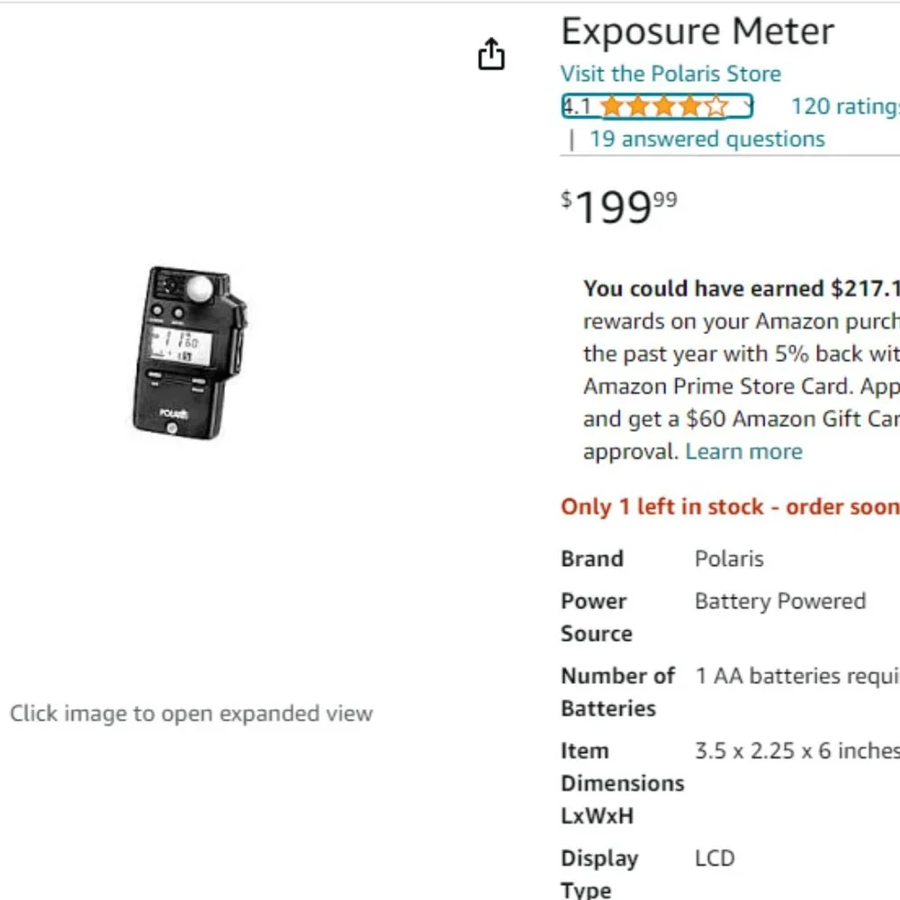 Polaris SPD100 Digital Exposure Meter